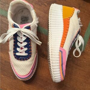 Cute colorful platform sneakers
